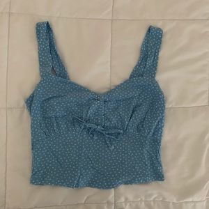 Kendall and Kylie blue floral tank top